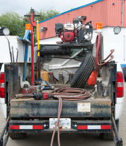 Truck mounted shop air compressor